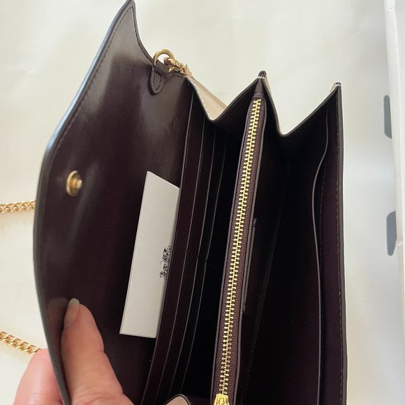 Coach Envelope Chain Wallet in Color-block - Picture 9 of 9